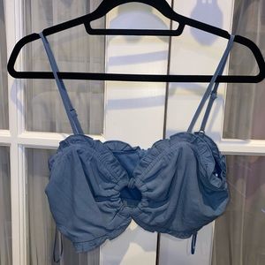 blue summer crop top